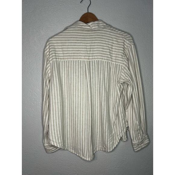 Abercrombie & Fitch Oversized Linen-Blend Shirt - Picture 7 of 8